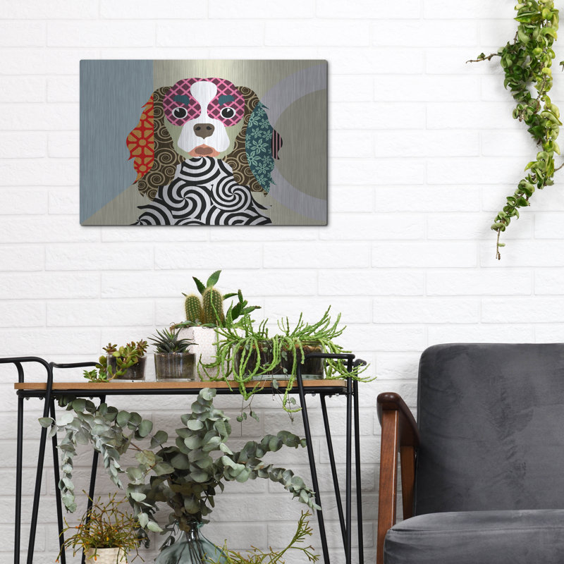 «Cavalier King Charles Spaniel» par Lanre Adefioyue, H 12 po x l 16 po