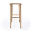 Tristan Natural Wood & Rattan 24.75" Counter Stool