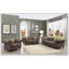 Fauteuil d'appoint brun capitonné avec coussin