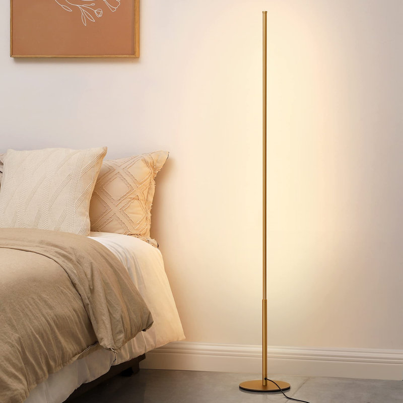 Dack 146cm LED Column Floor Lamp, Gold