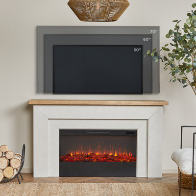 Malie 67.25'' W Freestanding Electric Fireplace