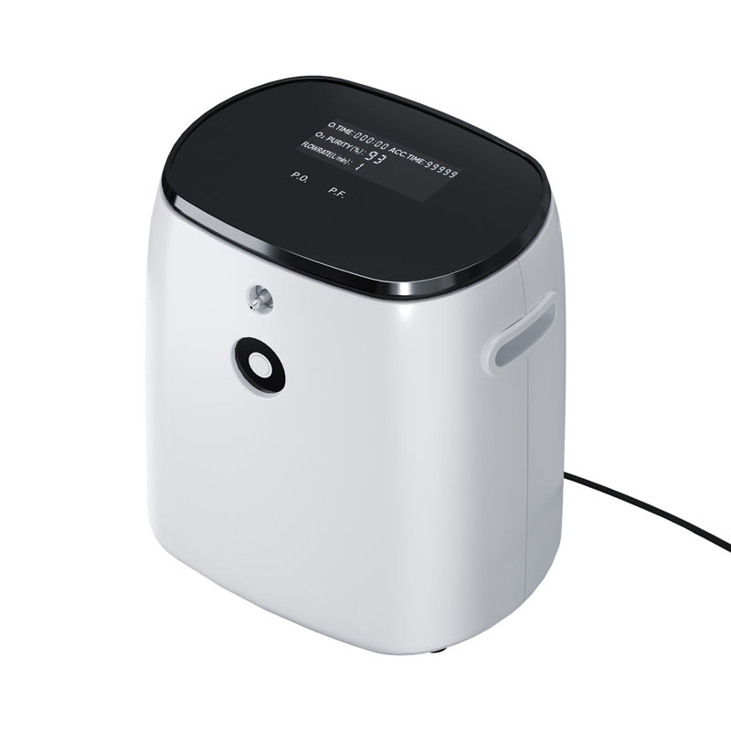 1 - 7L machine à oxygène réglable pour un usage domestique Commandes intelligentes pour tous les âges 1L - 93% réglage du débit d'oxygène