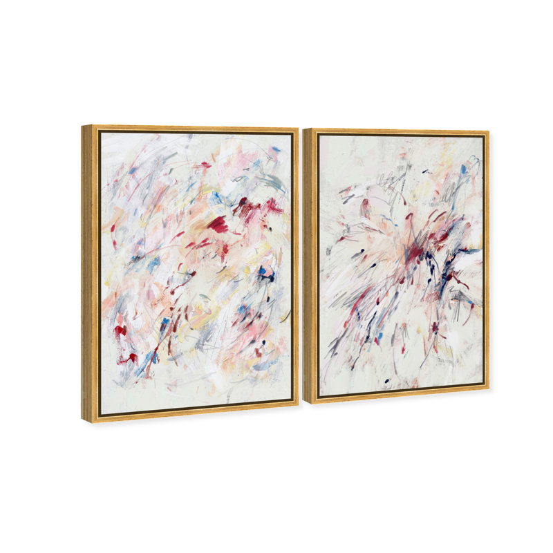 Feels Like Love Set Set by Oliver Gal, 32"H x 22"W, Gold Floater Frame