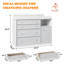 Commode à langer ergonomique 37,4 po avec 4 tiroirs, armoire de rangement et tablette ouverte, conception sécuritaire anti-basculement et commode pour chambre d'enfant-2010028772
