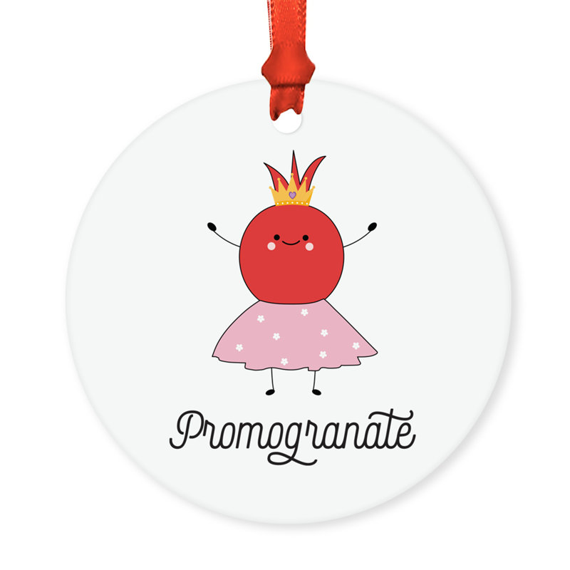 Ornement en forme de boule de Pomogranate Funny Food pun