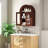 Wall Mounted Arched Cabinet With Glass Doors-1197676652