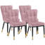 50cm H Tufted Upholstered Metal Upholstered Back Side Chair-502091318-471372719