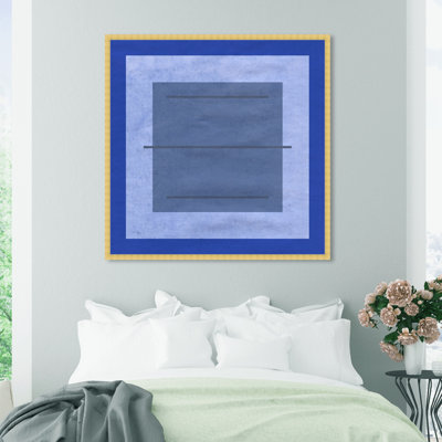 Abstrait «Azul Rocio», reproduction d'art géométrique murale