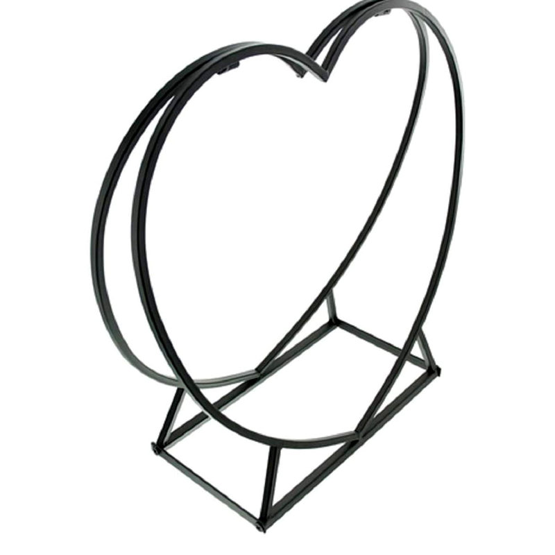 Deran 21.5'' W Metal Heart Shaped Firewood Log Rack