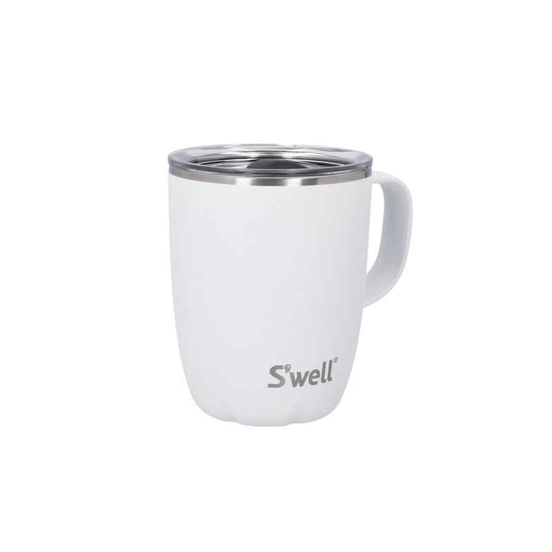 S'well 350ml Vacuum Insulated Stainless Steel Travel Mug, White