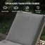 2 pièces de coussins de chaise de patio avec dossier, 72 po x 21 po x 3 po, coussins de remplacement avec attaches pour chaise longue d'extérieur, gris-639692478