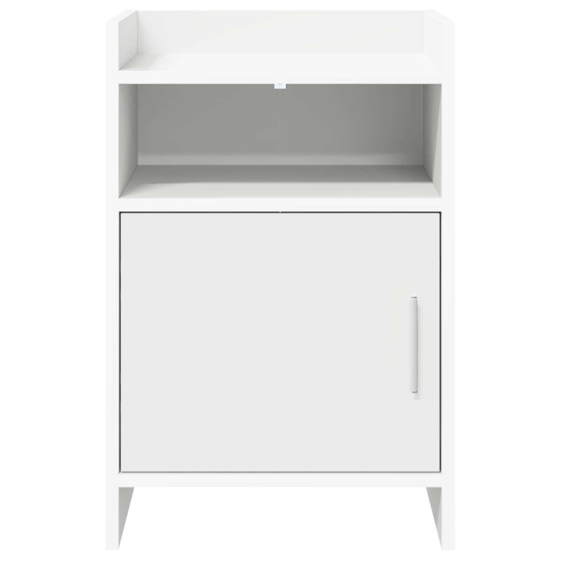 40cm W Composite Bedside Table, White