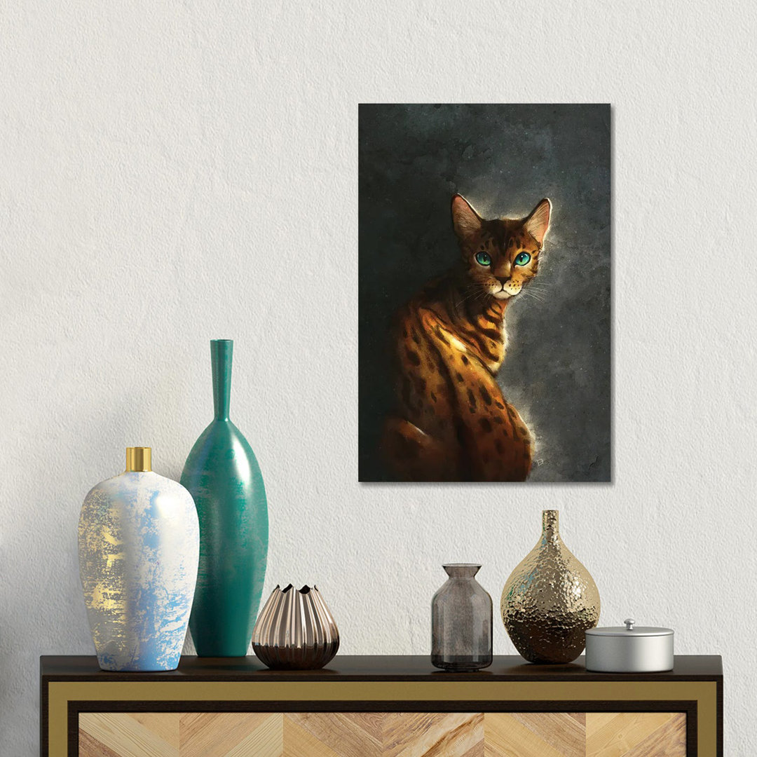 Bengalische Katze von Danielle English - Giclée auf Leinwand ohne Rahmen