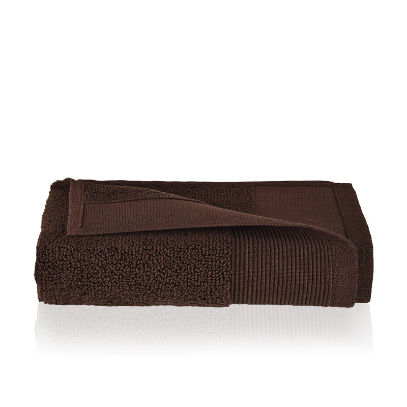 Hardee 4 Piece 100% Cotton Hand Towel Set, Chocolate