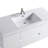Hood-1 48.00 In. W X 19.70 In. D X 21.60 In. H Wall Mounting Bath Vanity In White Wood With White Top