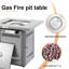 Foyer d'extérieur au gaz propane 50000, table argentée 28 "avec pierre de lave pour patio et patio