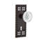 Craftsman Plate with Decorative Keyhole and Crystal Meadows Knob-909368101-909368098