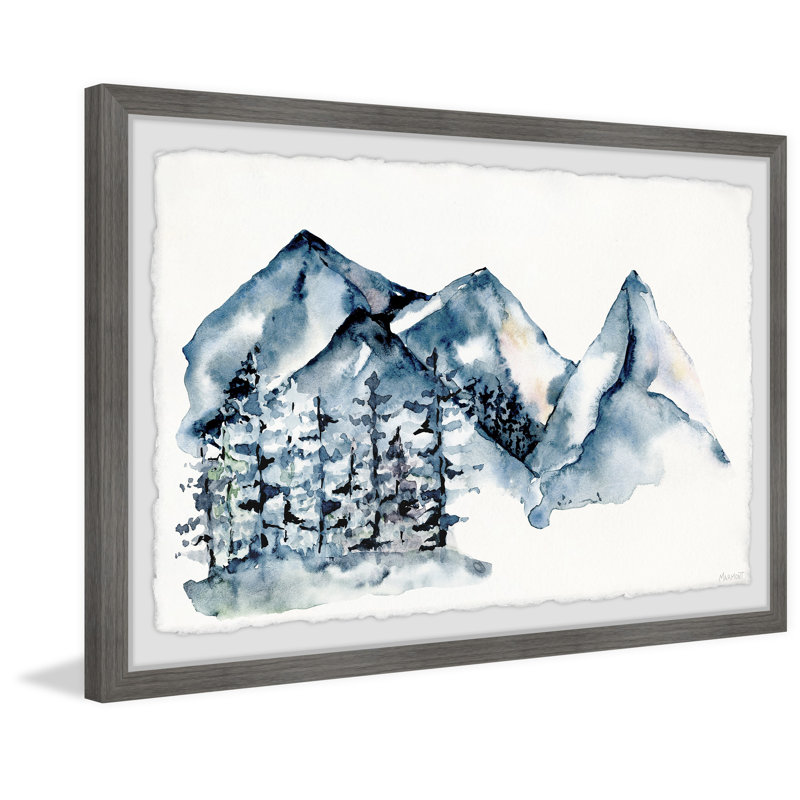 «The Snow Lane», reproduction encadrée, H 24 po x l 36 po x P 1,5 po