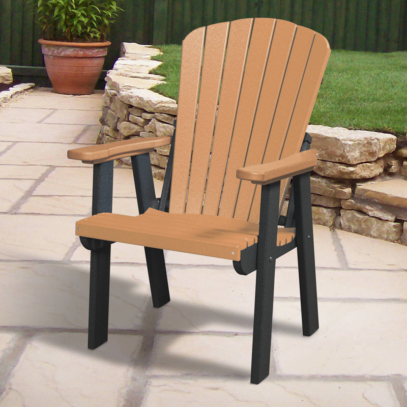 Hubert Outdoor Adirondack Chair, Cedar/Black