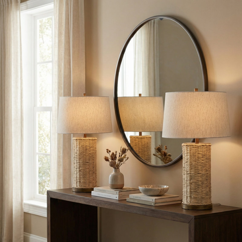 Lampe de table 29,5 "en métal avec abat-jour