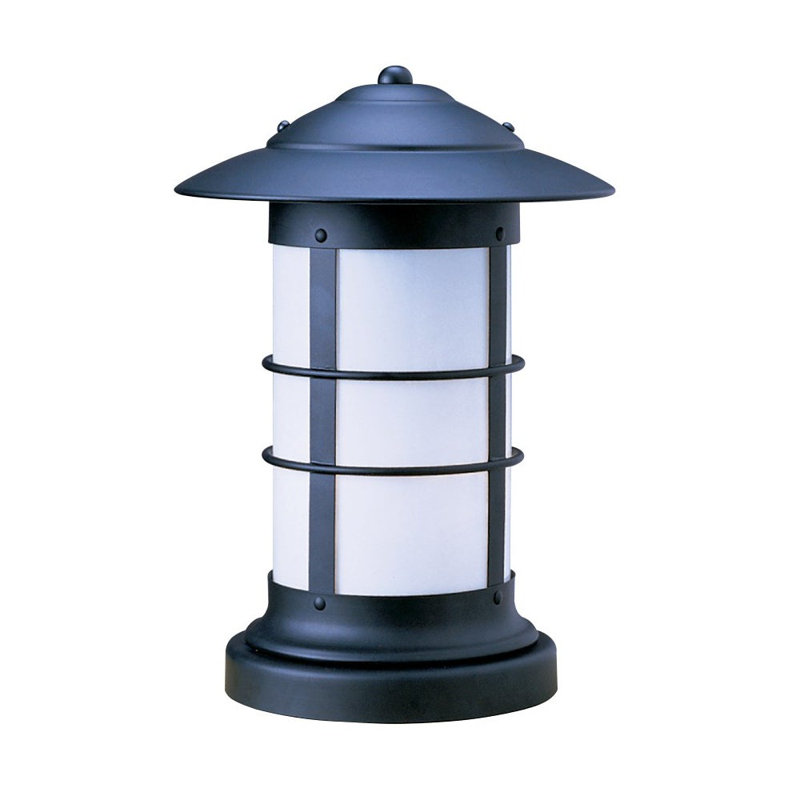 Newport 1 - Light Pier Mount Light, Frosted, 19.25" H x 13.75" W x 13.75" D, Mission Brown