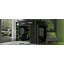 Lit mezzanine double en bois avec bureau, garde-robe, grand espace de rangement et lumière DEL RVB-1050195901