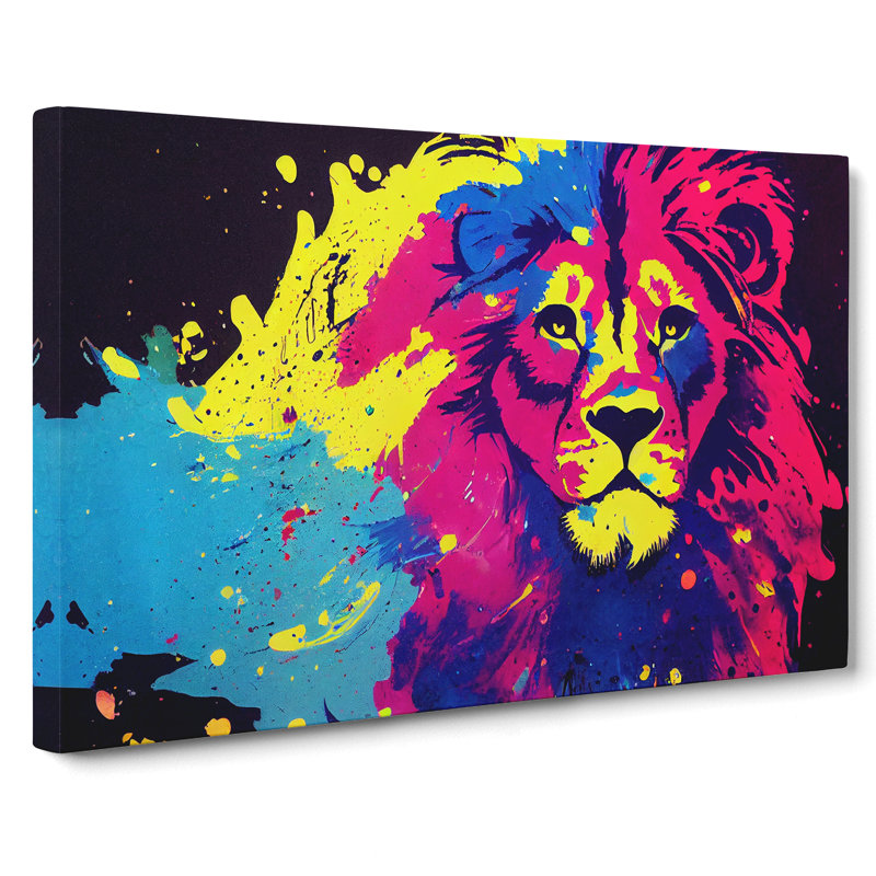 Lion Splash Vol.5 Abstract - Wrapped Canvas, 40cm H x 60cm W x 3cm D