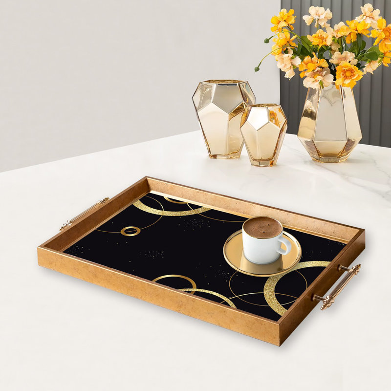Elegant Glass Tray, 19.7 x 11.4 x 1.4 inches | 100% Durable Glass Construction | Easy to Clean with Damp Cloth | Ideal for Serving, Decorative Display, and Organizing | Stylish Addition to Home Décor