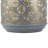 Laser-Cut Large Iron Candle Lantern With Handle - 15.25" - Gray And Gold