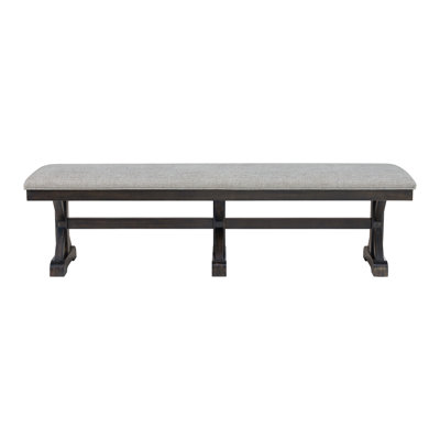 Banc de salle à manger Giambrone avec tissu gris clair espresso