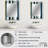 Kennardi Blue And White Classic Pinstripe Pattern - striped  Large Mirror, Modern Unique Wall Mirror Decor, Printed Metal Art-1603841551