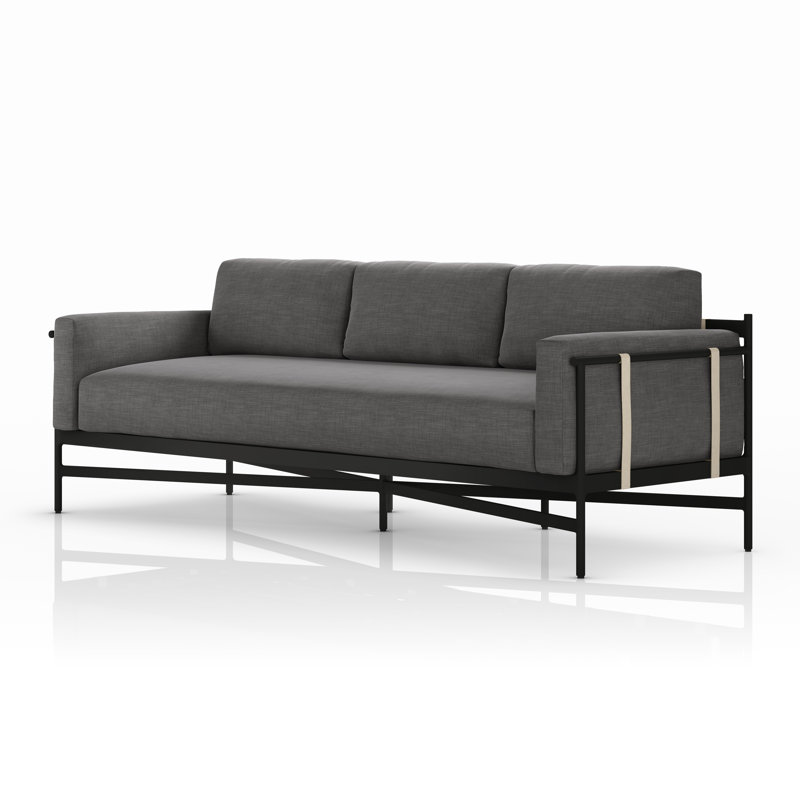 Hearst 98.5" W Outdoor Sofa, Venao Charcoal Performance