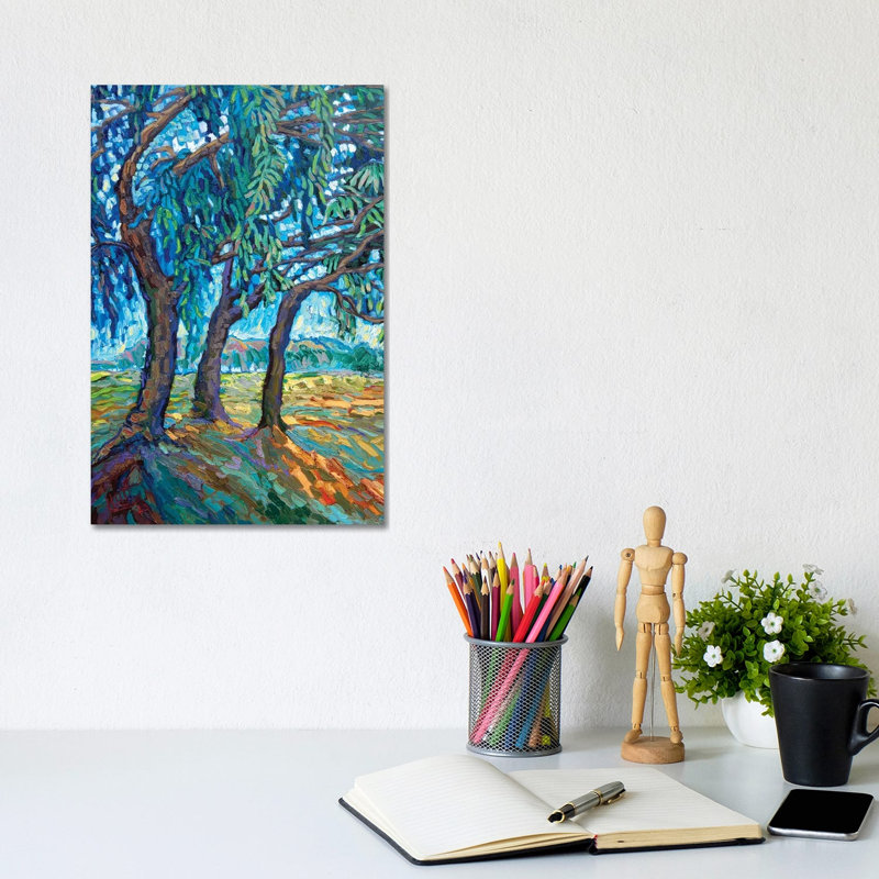 Three Trees 1 Piece Wall Art on Canvas, 30.48 cm H x 20.32 cm W x 1.905 cm D, Does Not Apply