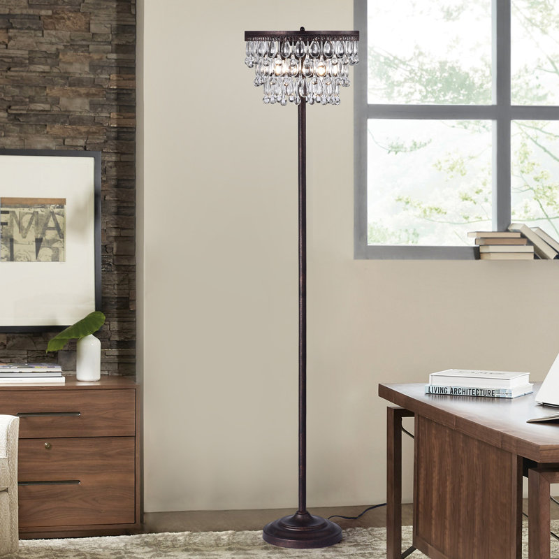 Merrie 64.17'' Antique Copper Traditional Floor Lamp