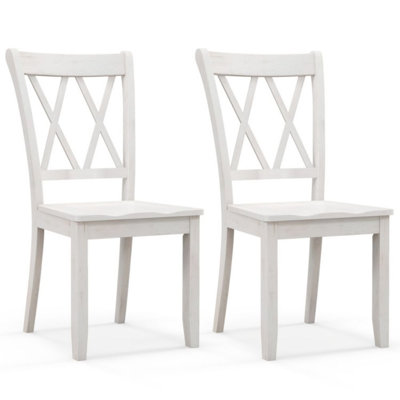 August GroveWooden Dining Chairs Set Of 2 With Ergonomic Seat Rubber Wood Frame & High Backrest by August Grove