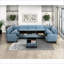 Fauteuil d'appoint modulaire capitonné bleu marine Modern
