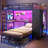 Bunk Bed with Desk and Storage Hall Tree & 5 Drawers-643917708