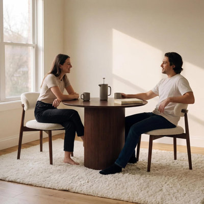 Chaises de salle à manger en bois, chaises d'appoint de cuisine rembourrées en tissu moderne, chaise de salle à manger de ferme avec repose-pieds