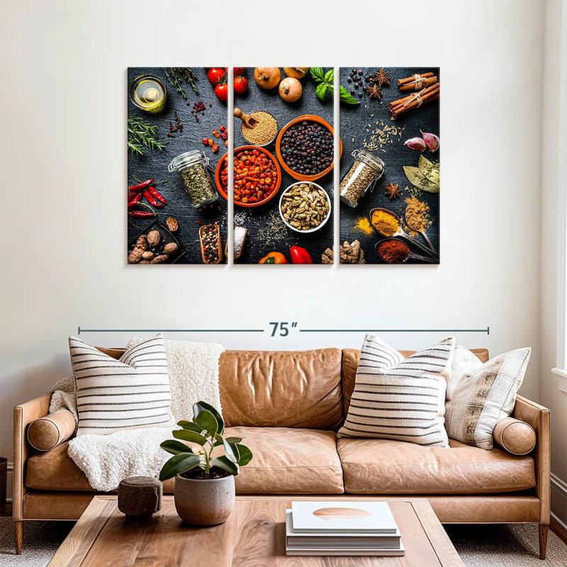 Yarlin Rustic Kitchen Ingredients, 36" H x 57" W