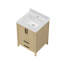 Ensemble de meuble-lavabo simple autoportant 24 po Aura avec plateau et dosseret en marbre d'ingénierie Aura-365611728
