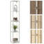 HOMCOM LED Floor Lamp with Shelves Dimmable Foot Switch-657803257
