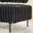 49.6" Wide Upholstered Mini Loveseat With Metal Legs, 2-Seater Small Sofa End Of Bed Bench Window Ottoman Footrest With Adjustable Back-891330367