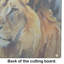 Lion Glass Cutting Board Large