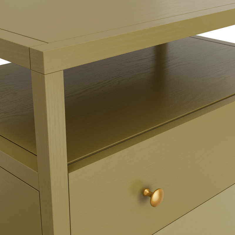 Table de chevet Gracie, Vert olive