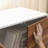 Contemporary L-Shaped Desk With Storage Cabinet And Wide Workspace - Natural Wood And Black/White Finish-536613020