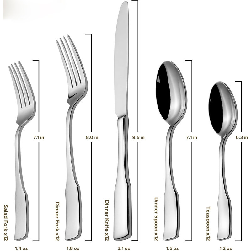 65 Pieces Of Silverware Tableware Set