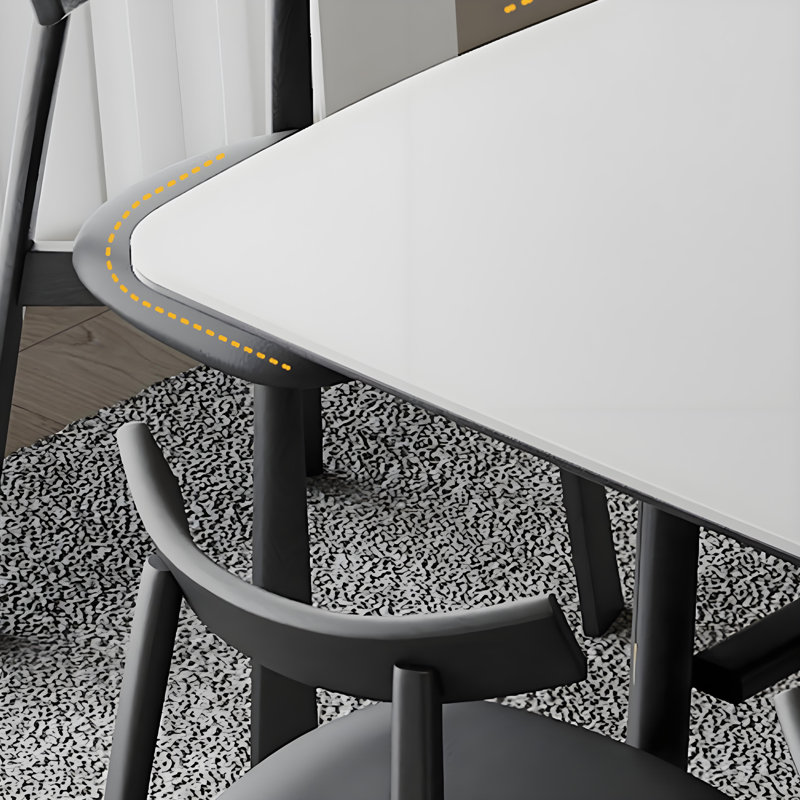 Ensemble de table et chaises de salle à manger rétro et confortable, H 29,52 po x L 62,99 po x l 31,49 po