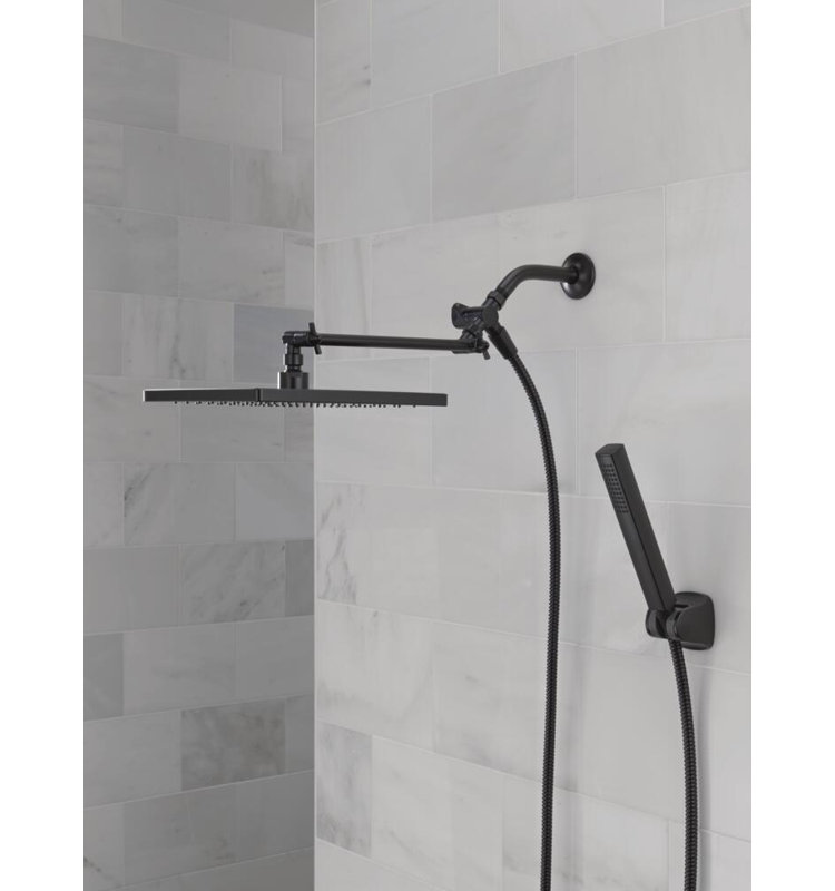 10-inch Raincan Shower Head and Hand Held Shower Combo, Rainfall Shower Head and Hand Shower, Matte Black