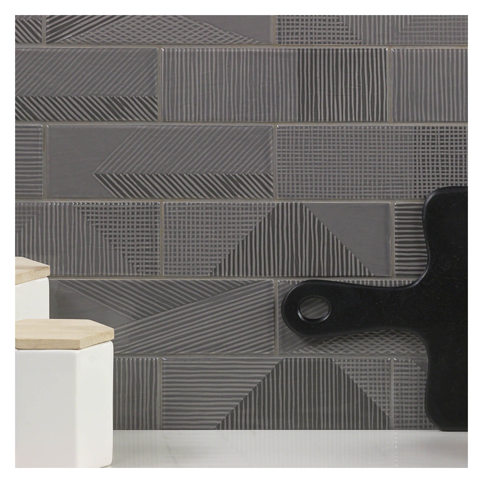 Archer 2" x 8" Ceramic Brick Look Subway Tile (5.38 sq. ft. / case), Graphite