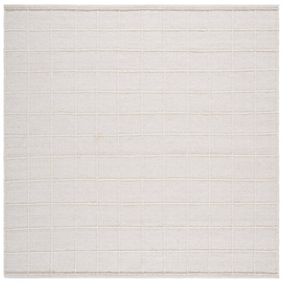 Natura 785 Hand Woven Wool/Cotton Geometric Rug in Ivory